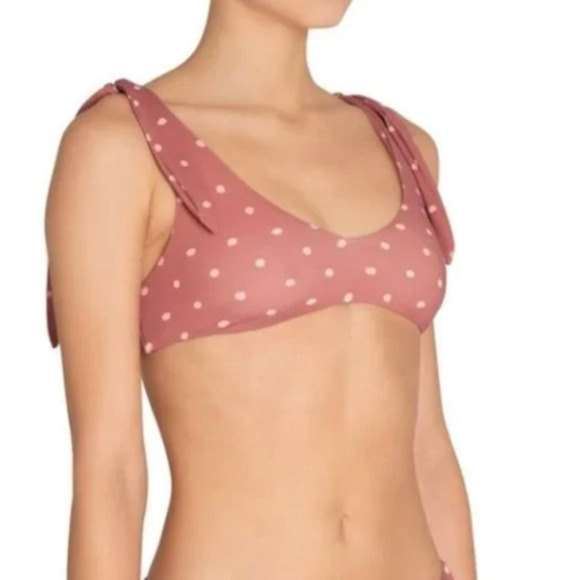 Eberjey Womens Dotty Noelle Bikini Top, M Rose, NWT - Picture 4 of 4